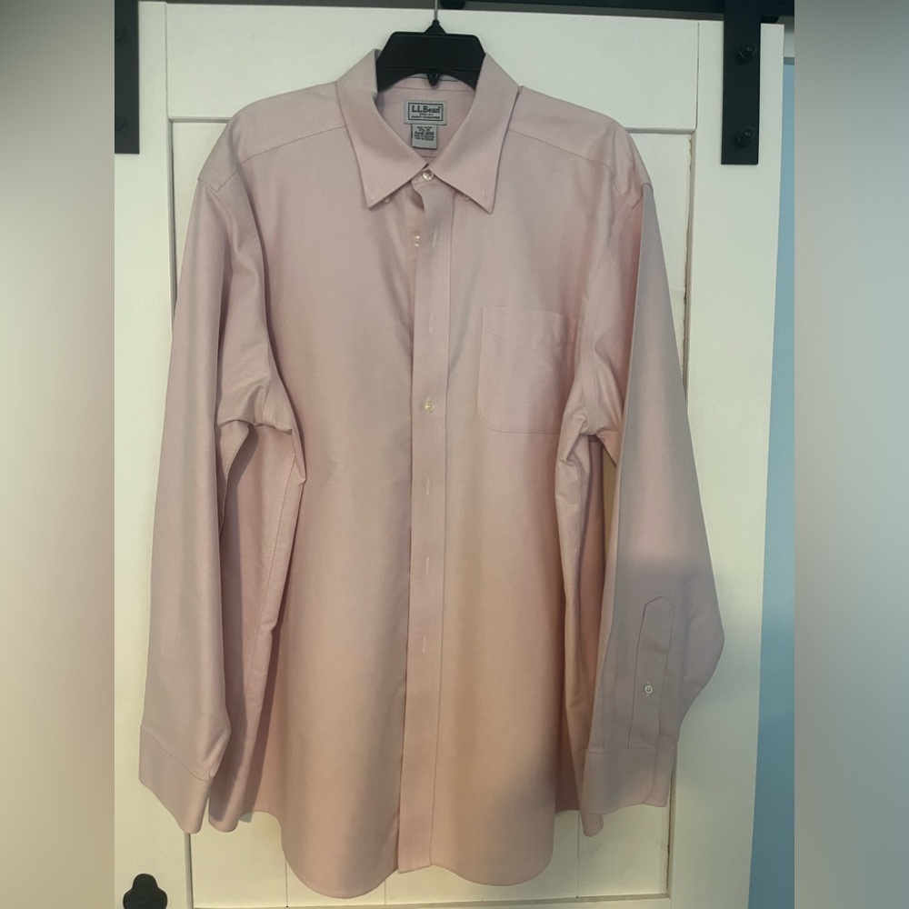 LL Bean Oxford No Iron 17.5 x 35